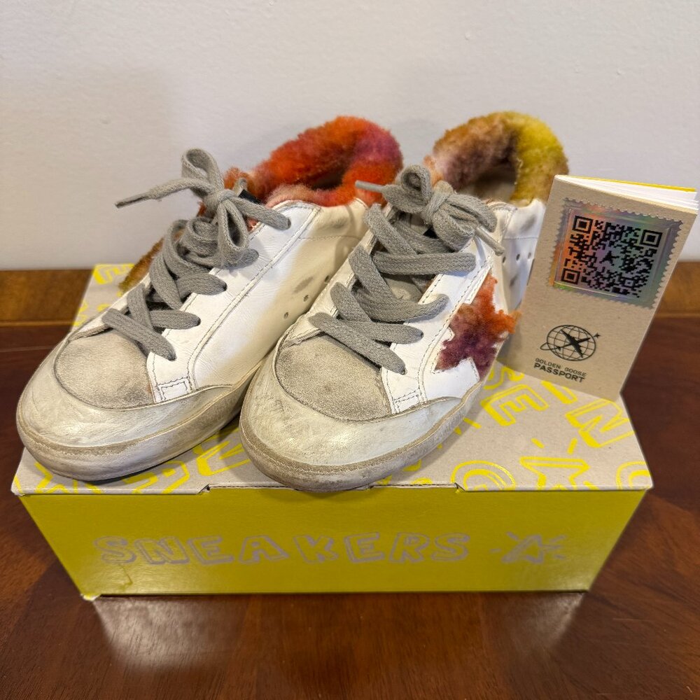 Girls Golden Goose 'Super-Star Canvas/Shearling'